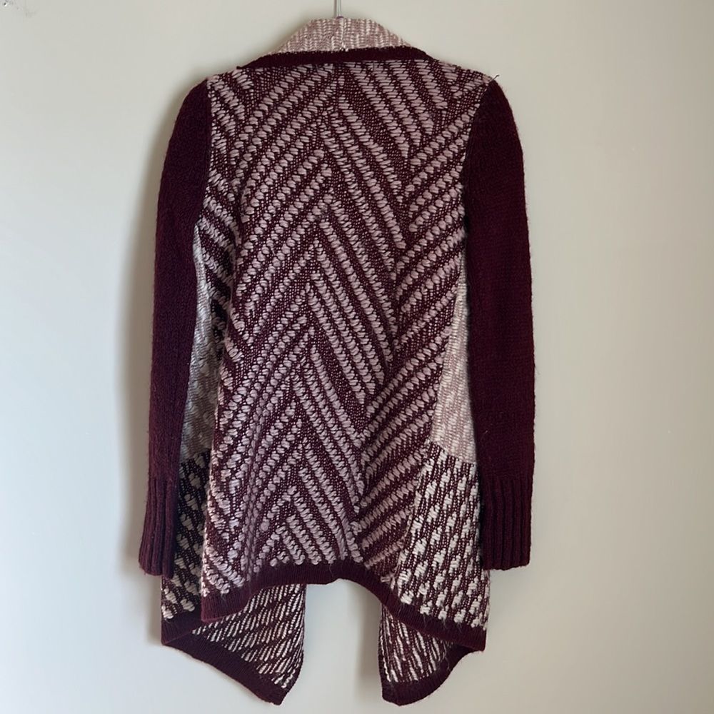 Ruby Moon Anthropologie Open Front Knit Wool Card… - image 8